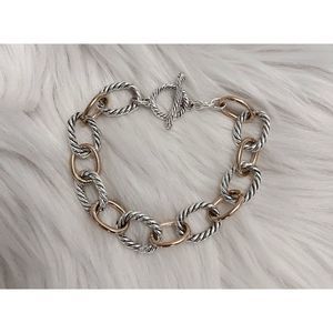David Yurman Inspired Oval Link Chain Bracelet